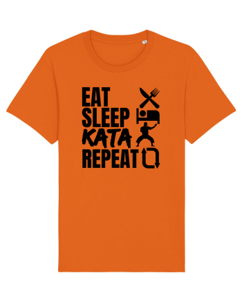 Eat Sleep Kata Repeat  Bright Orange