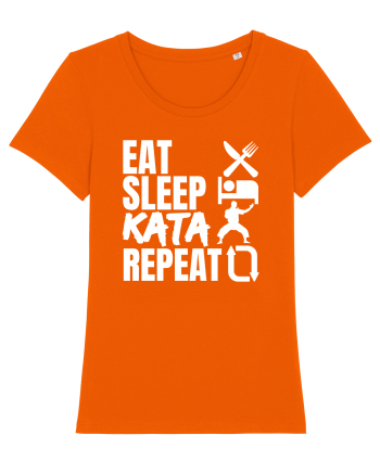 Eat Sleep Kata Repeat  Bright Orange