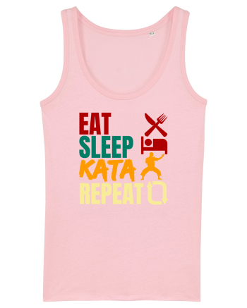 Eat Sleep Kata Repeat  Cotton Pink