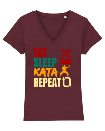 Eat Sleep Kata Repeat  Burgundy