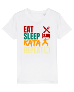 Eat Sleep Kata Repeat  Tricou mânecă scurtă  Copii Mini Creator