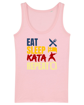 Eat Sleep Kata Repeat  Cotton Pink