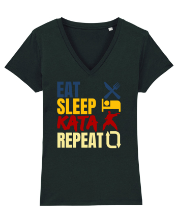 Eat Sleep Kata Repeat  Black