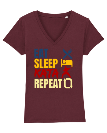Eat Sleep Kata Repeat  Burgundy