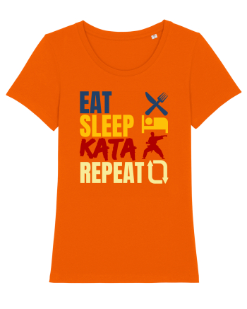 Eat Sleep Kata Repeat  Bright Orange