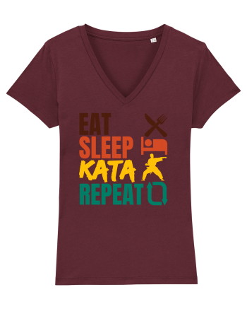 Eat Sleep Kata Repeat  Burgundy