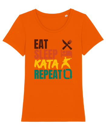 Eat Sleep Kata Repeat  Bright Orange
