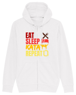Eat Sleep Kata Repeat  Hanorac cu fermoar Unisex Connector