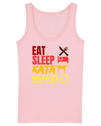 Eat Sleep Kata Repeat  Cotton Pink