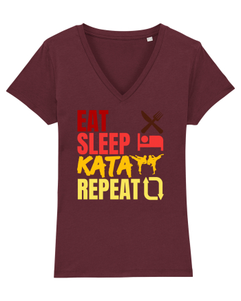 Eat Sleep Kata Repeat  Burgundy