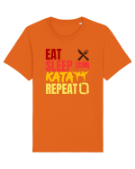 Eat Sleep Kata Repeat  Tricou mânecă scurtă Unisex Rocker