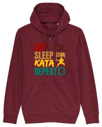 Eat Sleep Kata Repeat  Burgundy