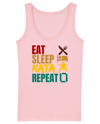 Eat Sleep Kata Repeat  Cotton Pink