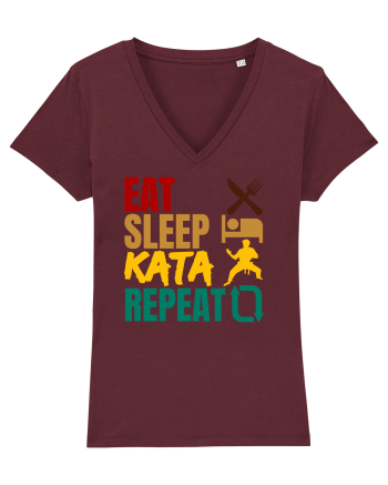 Eat Sleep Kata Repeat  Burgundy