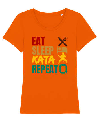 Eat Sleep Kata Repeat  Bright Orange