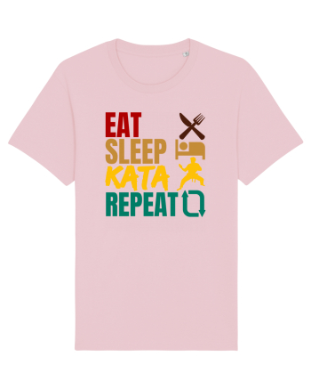Eat Sleep Kata Repeat  Cotton Pink