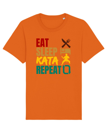 Eat Sleep Kata Repeat  Bright Orange