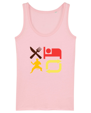 Eat Sleep Kata Repeat  Cotton Pink