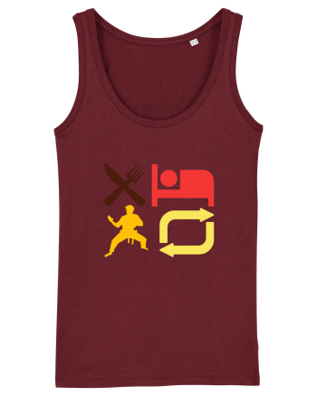 Eat Sleep Kata Repeat  Burgundy