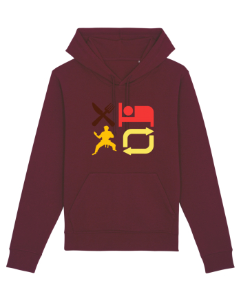 Eat Sleep Kata Repeat  Burgundy