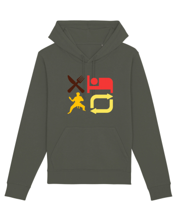 Eat Sleep Kata Repeat  Khaki