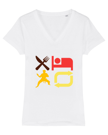 Eat Sleep Kata Repeat  White
