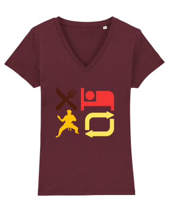 Eat Sleep Kata Repeat  Burgundy