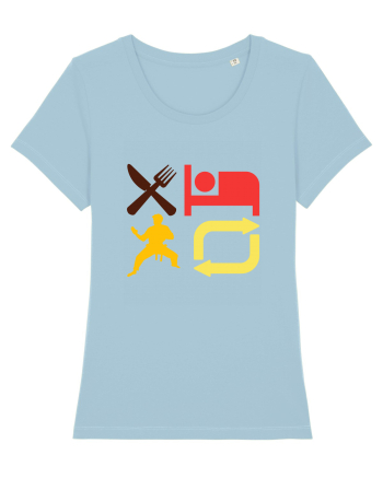 Eat Sleep Kata Repeat  Sky Blue