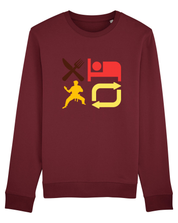 Eat Sleep Kata Repeat  Burgundy
