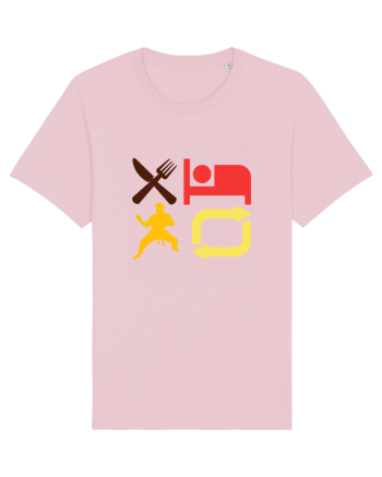 Eat Sleep Kata Repeat  Cotton Pink