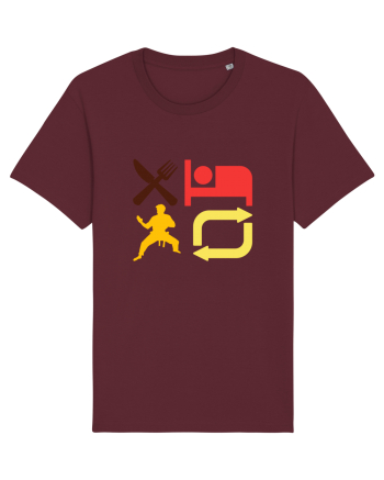 Eat Sleep Kata Repeat  Burgundy