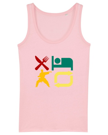 Eat Sleep Kata Repeat  Cotton Pink