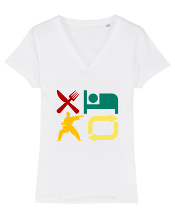 Eat Sleep Kata Repeat  White