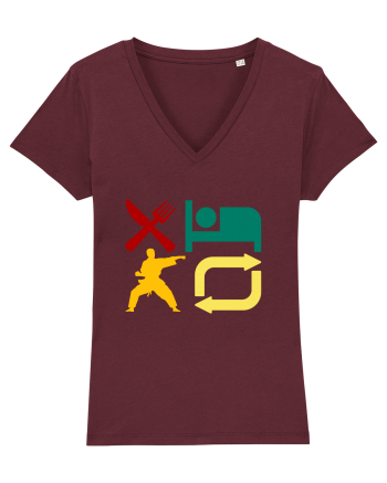 Eat Sleep Kata Repeat  Burgundy