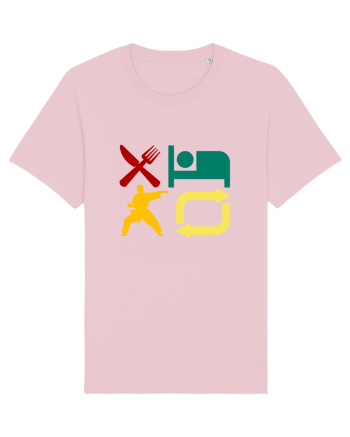 Eat Sleep Kata Repeat  Cotton Pink