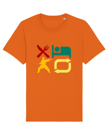 Eat Sleep Kata Repeat  Bright Orange