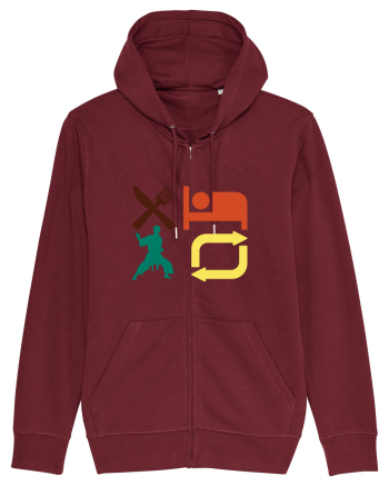 Eat Sleep Kata Repeat  Burgundy
