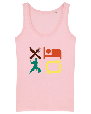 Eat Sleep Kata Repeat  Cotton Pink