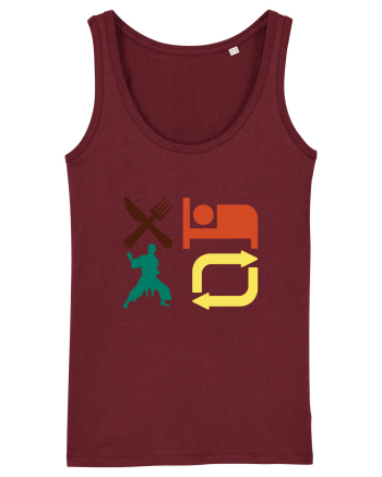 Eat Sleep Kata Repeat  Burgundy