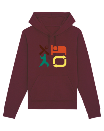 Eat Sleep Kata Repeat  Burgundy