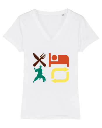 Eat Sleep Kata Repeat  White