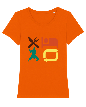 Eat Sleep Kata Repeat  Bright Orange