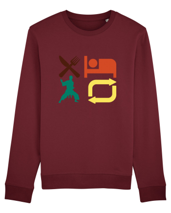 Eat Sleep Kata Repeat  Burgundy