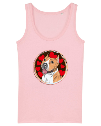 I Love Pitbull Cotton Pink