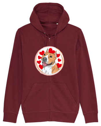 I Love Pitbull Burgundy