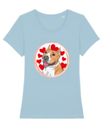 I Love Pitbull Tricou mânecă scurtă guler larg fitted Damă Expresser