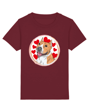 I Love Pitbull Burgundy