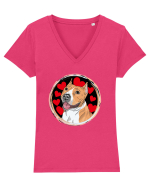I Love Pitbull Tricou mânecă scurtă guler V Damă Evoker