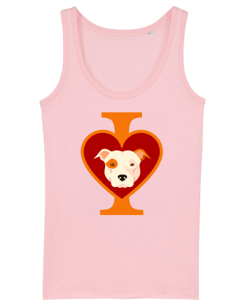 I Love Pitbull Cotton Pink