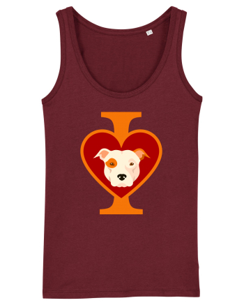 I Love Pitbull Burgundy